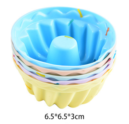 Style 9 Silicone Mini Cake Molds 30 Pack - For Cupcakes, Desserts 6.5x6.5x3cm