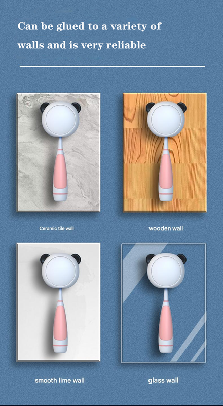 Cute UV Toothbrush Sanitizer Holder - Wall Mounted, Portable for Travel Black ears bear