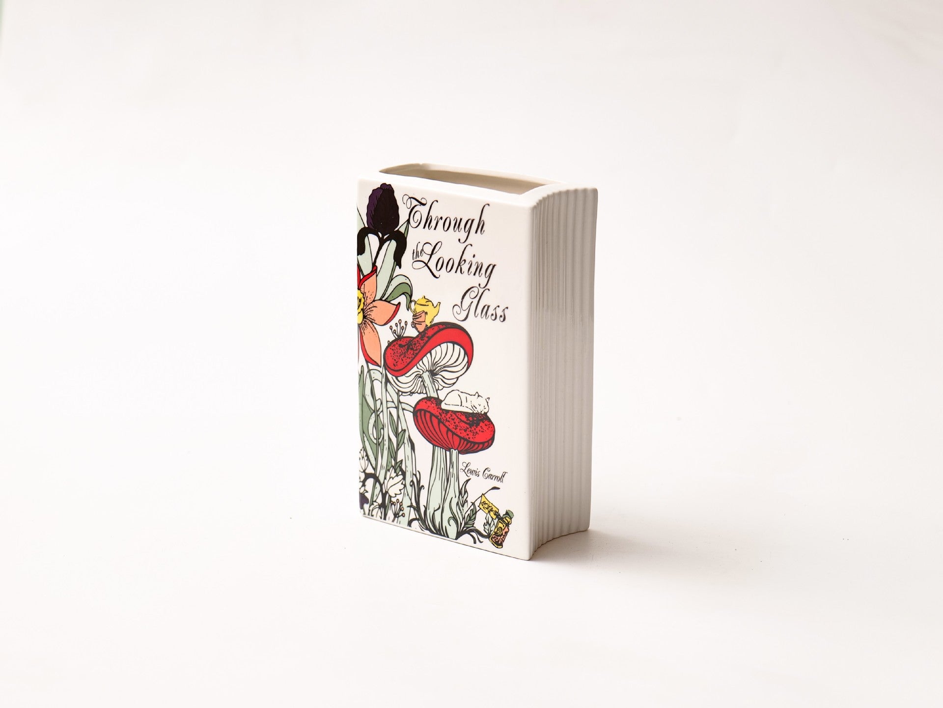 Literary Book Vase - Creative Ceramic Planter & Desk Organizer Type A - 21x13x7cm