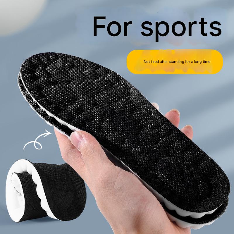 Black 5 pcs 4D Cloud Technology Shoe Inserts - High Rebound, Super Soft, Breathable, Athletic Support size : 45-46/285mm