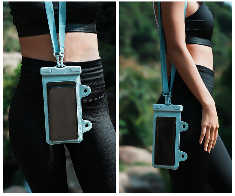 Mint Green 2-Pack Universal IPX8 Waterproof Phone Pouch with Lanyard - Touch Sensitive Case for Swimming & Outdoor Sports