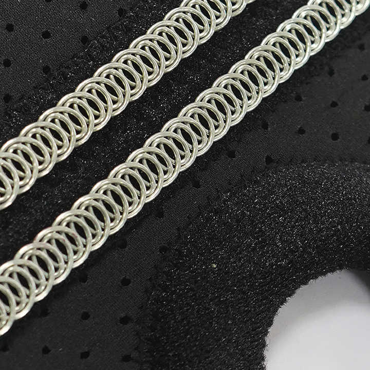 Black Adjustable Knee Brace Support Pair with Dual Spring Stabilizers & Patella Gel Pad - Non-Slip for Sports Running Hiking
