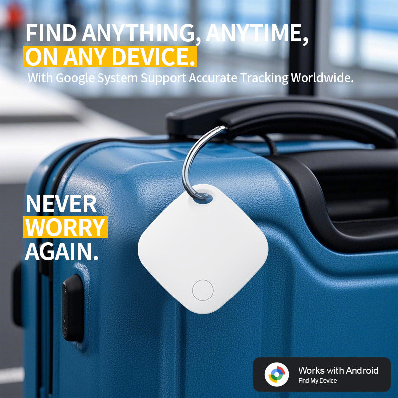 Yellow Smart Item Locator Tag for Android - Google Find My Device Compatible, Anti-Lost Tracker