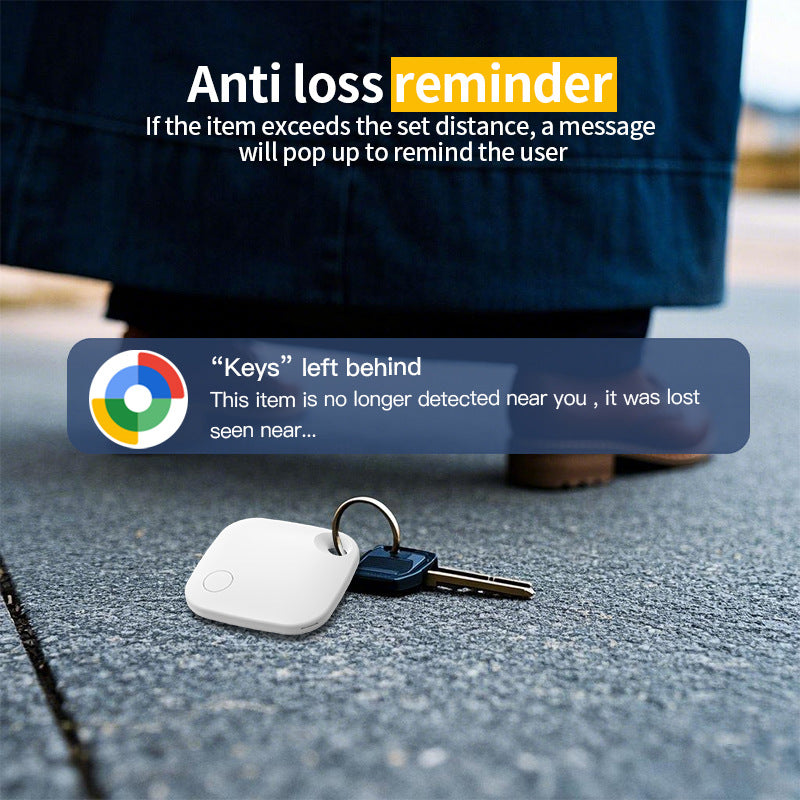 Yellow Smart Item Locator Tag for Android - Google Find My Device Compatible, Anti-Lost Tracker