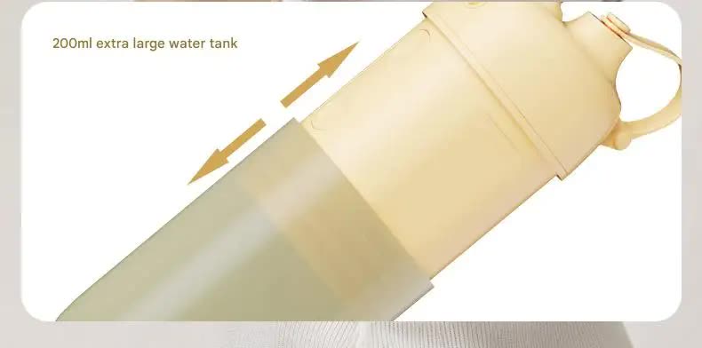 Yellow Compact Telescopic Water Flosser - USB Rechargeable Oral Irrigator, 3 Modes, 4 Nozzles for Travel & Home