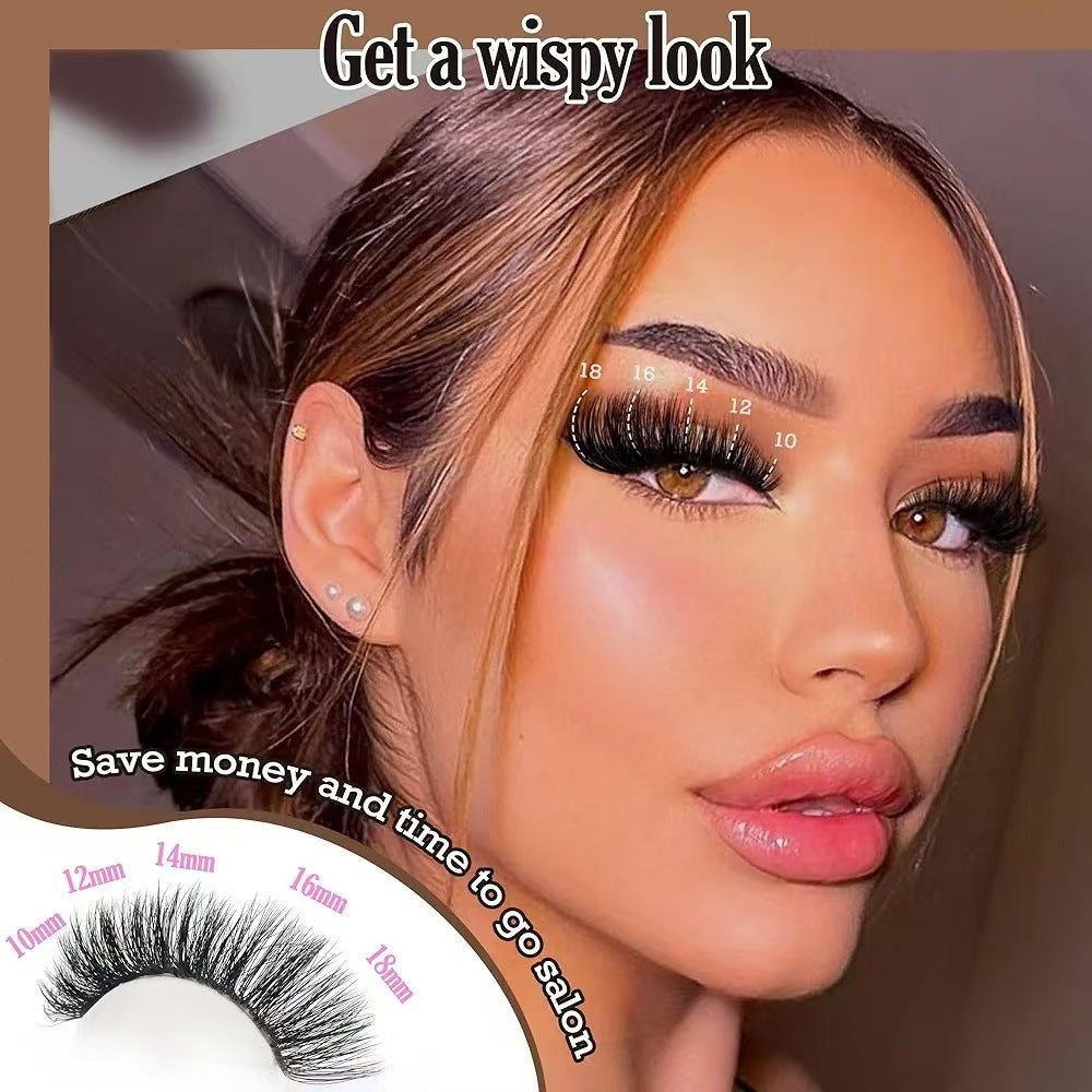 3 Pcs Black Stunning 100D DIY Lash Clusters - D Curl Faux Mink, Fluffy Volume, Mixed Lengths 10-18mm Extension Look