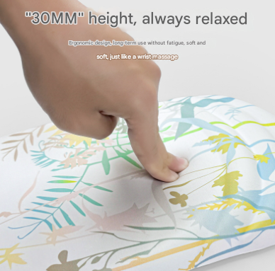 Grey Ergonomic Mouse Pad with 3D Silicone Gel Wrist Rest - Stylish Comfort & Support for Office & Home