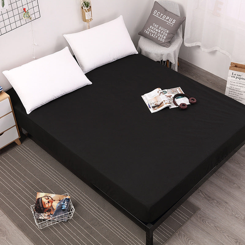 Black Queen Size Waterproof Fitted Mattress Protector - Soft & Breathable Bed Cover, Hypoallergenic, Deep Pocket 152x190x30cm