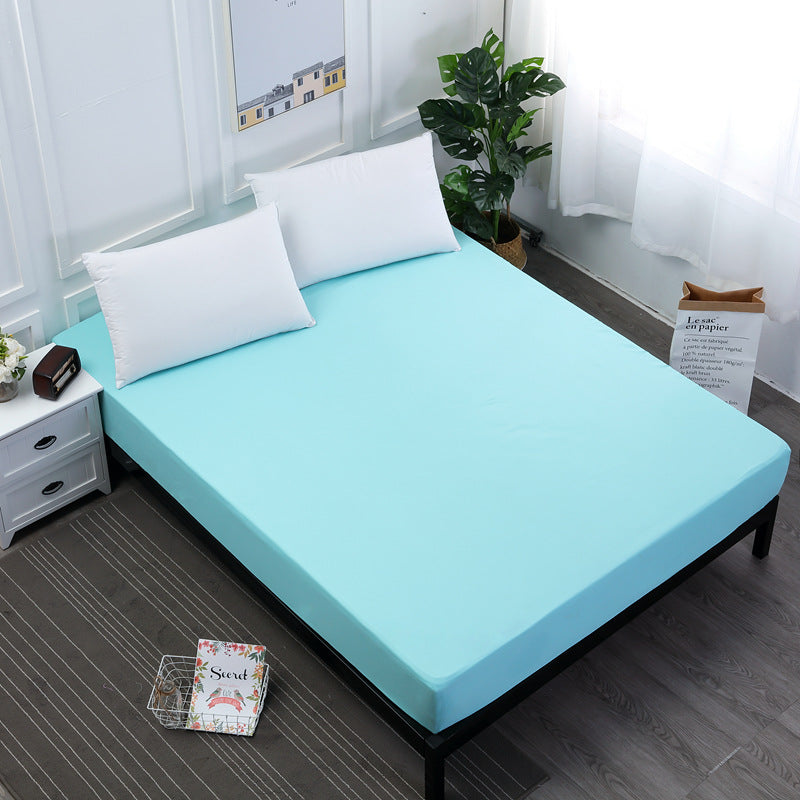 Light Blue Queen Size Waterproof Fitted Mattress Protector - Soft & Breathable Bed Cover, Hypoallergenic, Deep Pocket 152x190x30cm