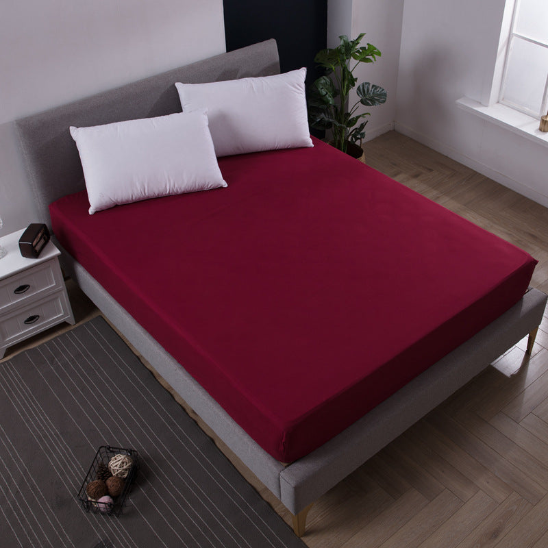 Claret Red Queen Size Waterproof Fitted Mattress Protector - Soft & Breathable Bed Cover, Hypoallergenic, Deep Pocket 152x190x30cm