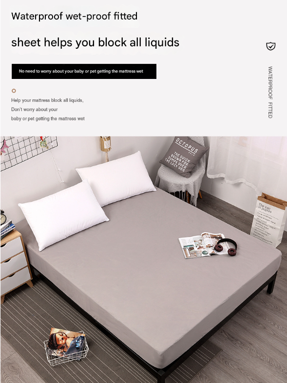 Claret Red Queen Size Waterproof Fitted Mattress Protector - Soft & Breathable Bed Cover, Hypoallergenic, Deep Pocket 152x190x30cm