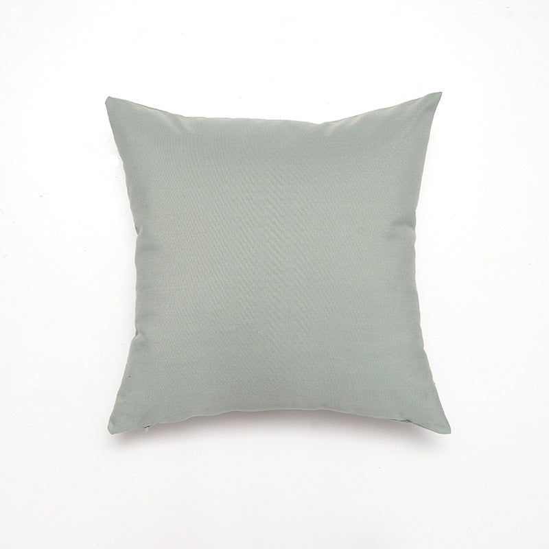 Green Solid Color Set of 2 Decorative Cushion Covers - 45x45cm, Soft Polyester Inserts Not Included