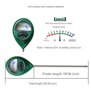 2 Pcs 1 Green + 1 Black Soil Moisture Meter - Accurate Plant Water Monitor for Garden & Potted Plants, No Batteries Needed