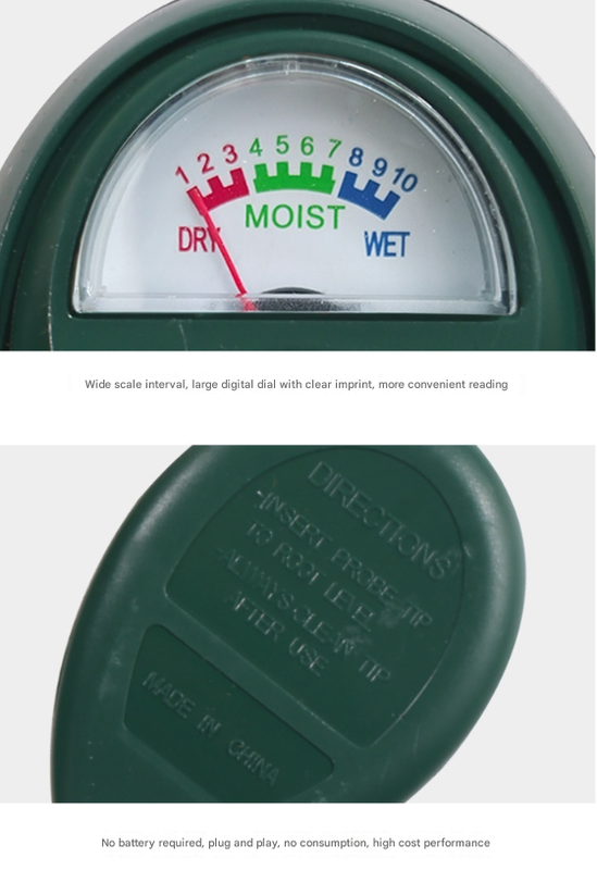 2 Pcs 1 Green + 1 Black Soil Moisture Meter - Accurate Plant Water Monitor for Garden & Potted Plants, No Batteries Needed