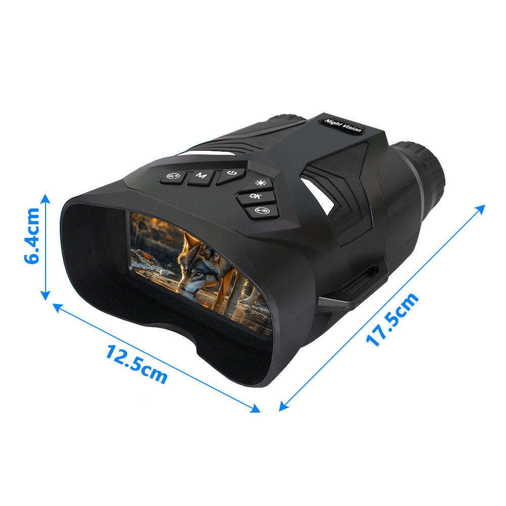 Black 4K Portable Digital Night Vision Binoculars - HD Photo & Video Infrared Scope