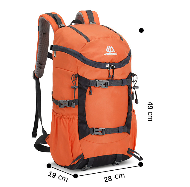 Navy Blue 20L Women's Orange Mountaineering Backpack - Water-Resistant