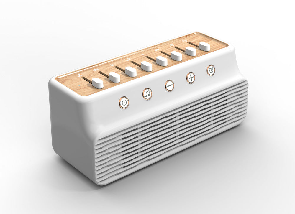 Retro White Noise Sound Machine & Bluetooth Speaker - 8 Nature Sounds, Smart Timer white