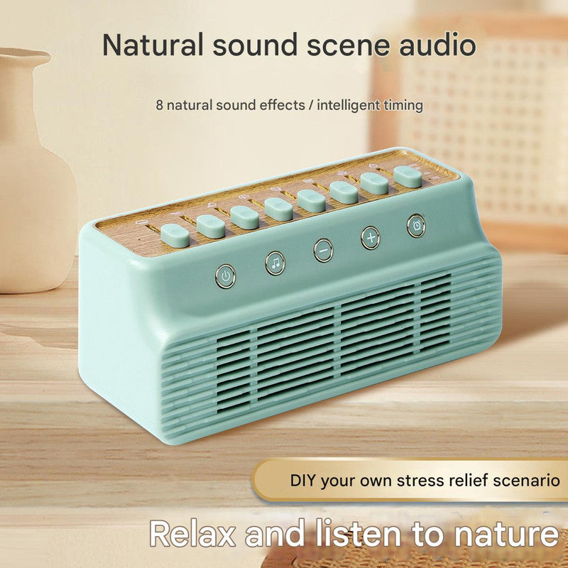 Retro White Noise Sound Machine & Bluetooth Speaker - 8 Nature Sounds, Smart Timer white