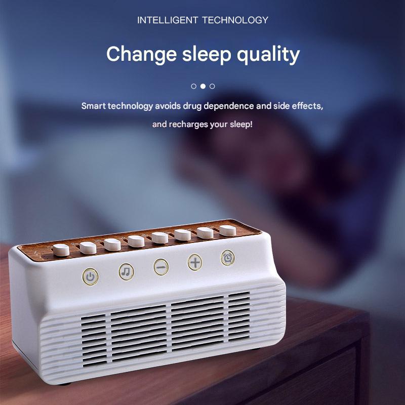 Retro White Noise Sound Machine & Bluetooth Speaker - 8 Nature Sounds, Smart Timer white