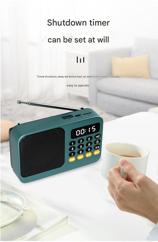 Portable Digital Music Player & FM Radio,4 Playback Modes, LED Flashlight Red