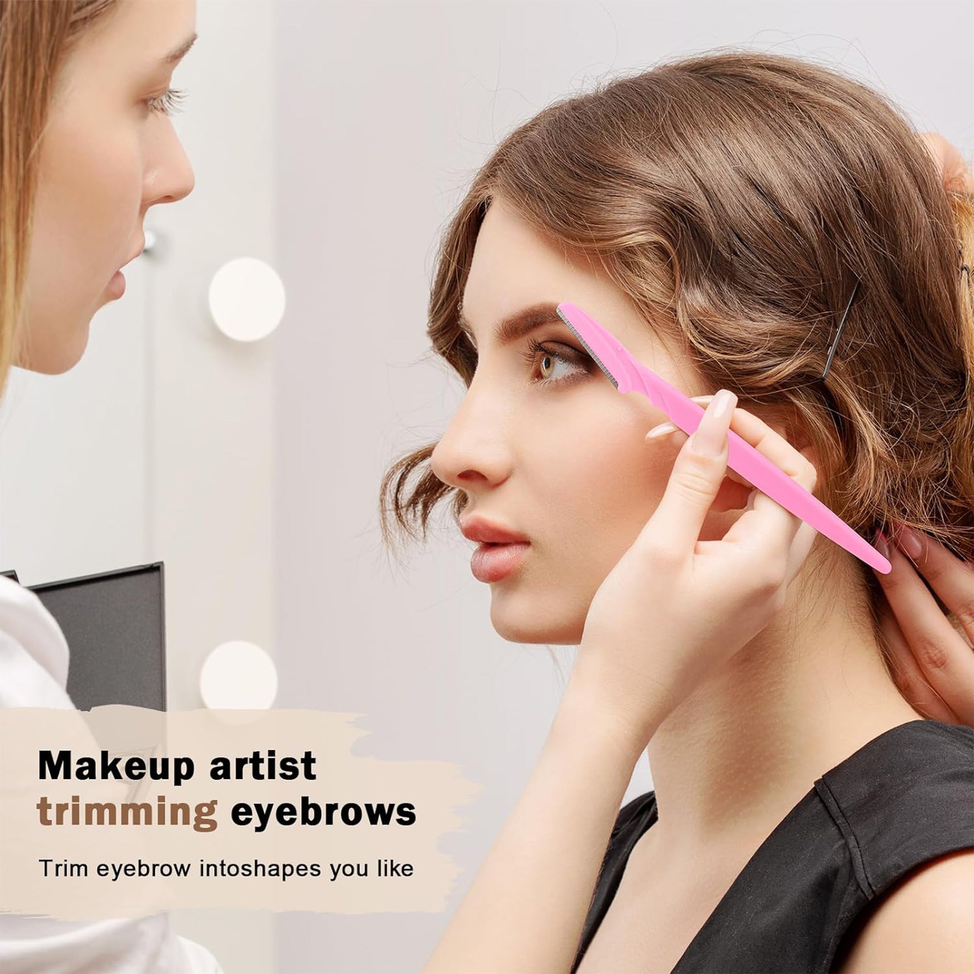40-Piece Eyebrow Razor & Dermaplaning Tool Set Colorful