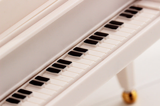 Classical Grand Piano Music Box with Dancing Ballerina Regular version - white