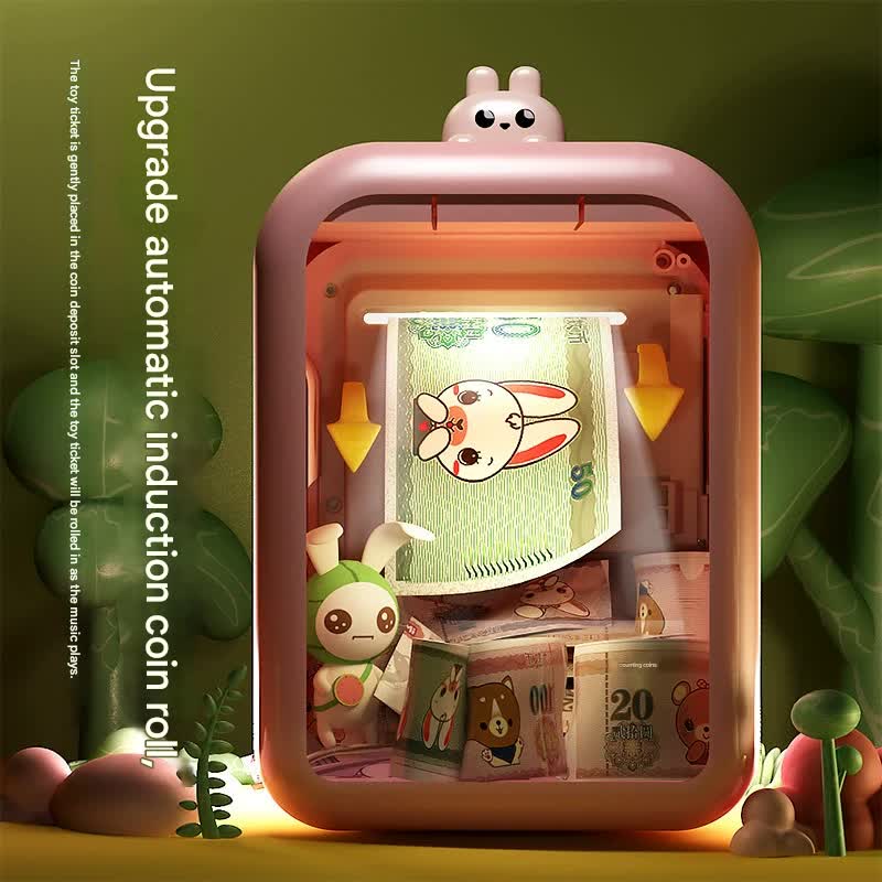 Interactive Kids' Piggy Bank Safe with Music, Stories & Password Lock Cyan