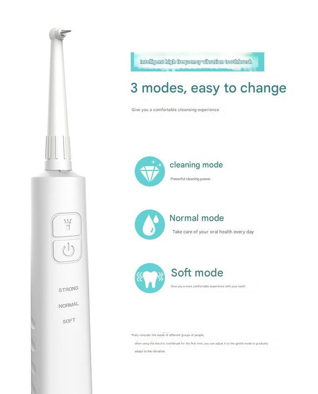 Ultrasonic Dental Scaler & Calculus Remover - 3 Modes, 2 Heads, LED Light blue