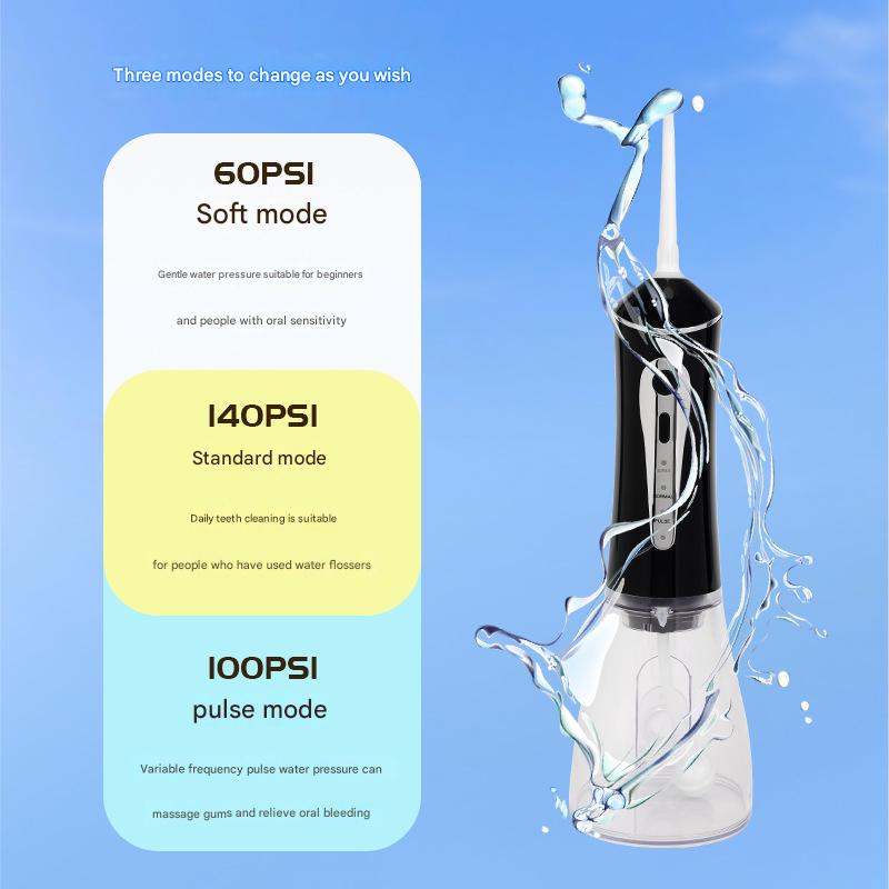 CharmHome Portable Oral Irrigator - 3 Modes, 140 PSI, IPX7 Waterproof Pink