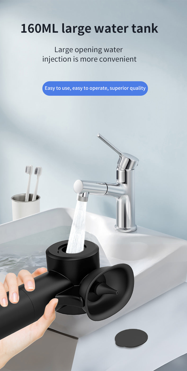 Automatic Electric Ear Wax Removal & Irrigation System - 5 Modes, USB-C, Hot Air Drying black