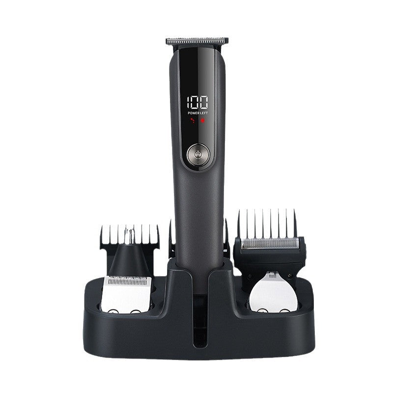 5-in-1 Professional Men's Grooming Kit - Cordless Hair Clipper, Beard Trimmer Silver