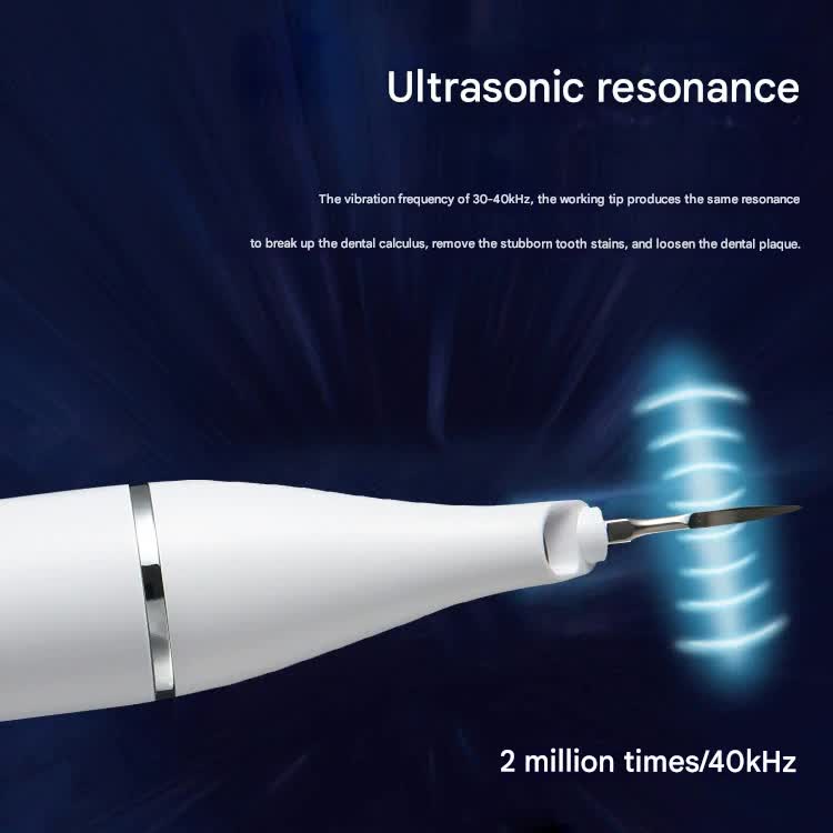 Professional Ultrasonic Dental Scaler & Calculus Remover Kit - 5 Modes, LED Light, IPX7 Waterproof White + dental 5-piece set