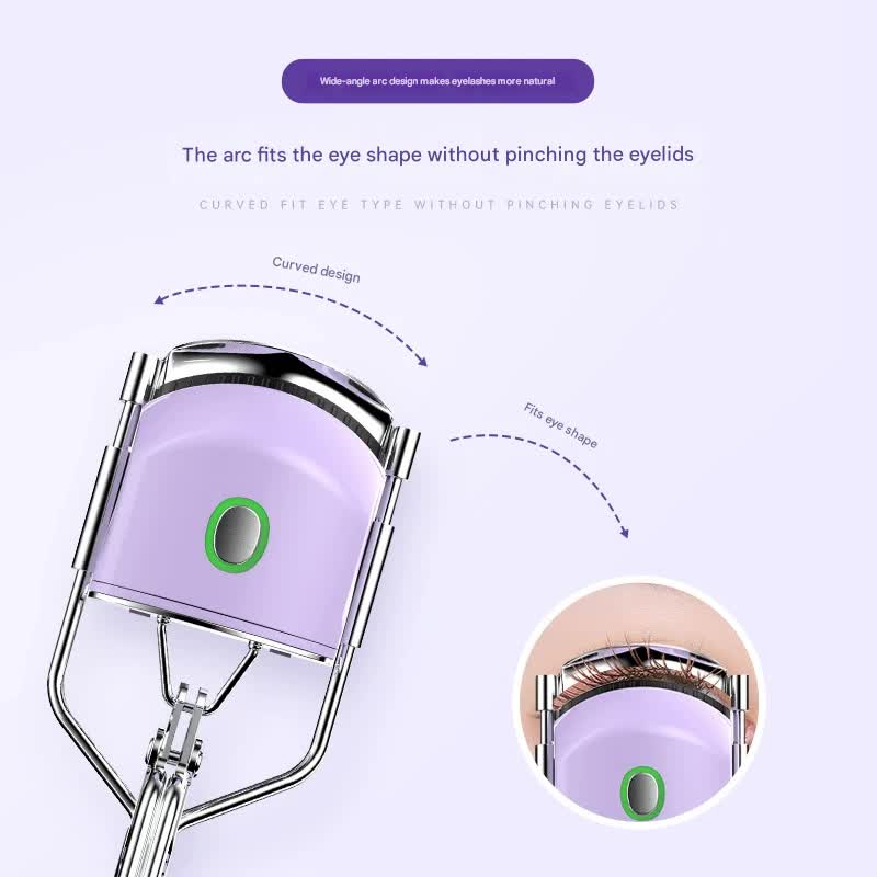 Heated Eyelash Curler with 2 Temperature Controls, Long-Lasting Curl pink