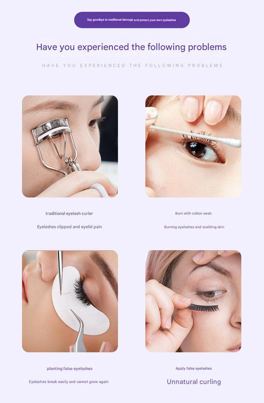 Heated Eyelash Curler with 2 Temperature Controls, Long-Lasting Curl pink