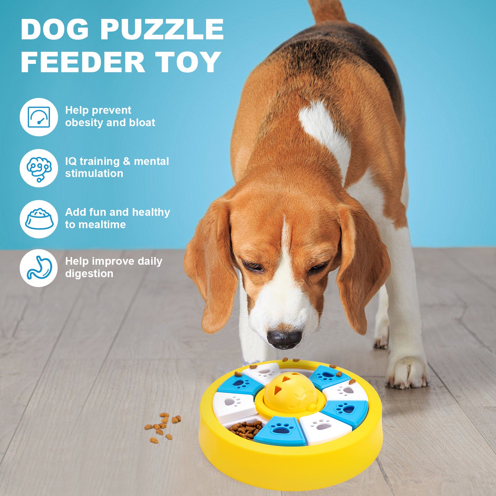 Interactive Dog Puzzle Feeder Toy - Slow Feeder for IQ Training & Mental Stimulation green