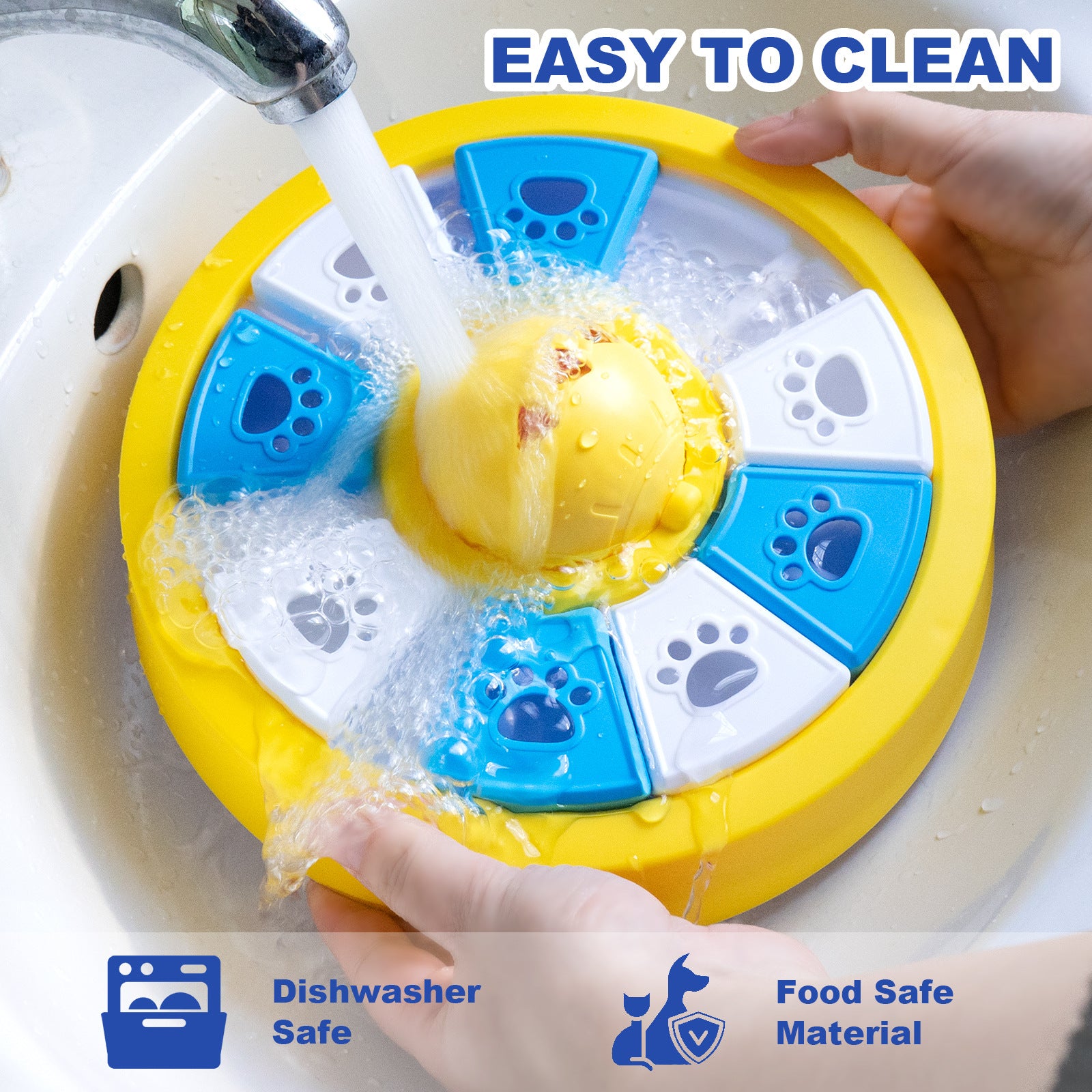 Interactive Dog Puzzle Feeder Toy - Slow Feeder for IQ Training & Mental Stimulation yellow