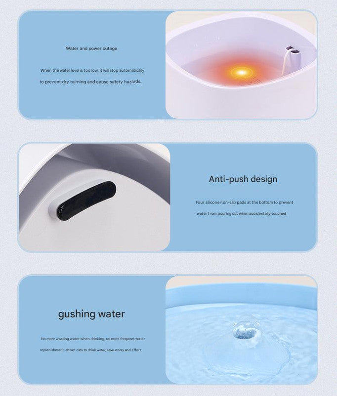 Automatic Pet Water Fountain - USB Powered, Multi-Stage Filtration, Ultra-Quiet, 2L Capacity Green
