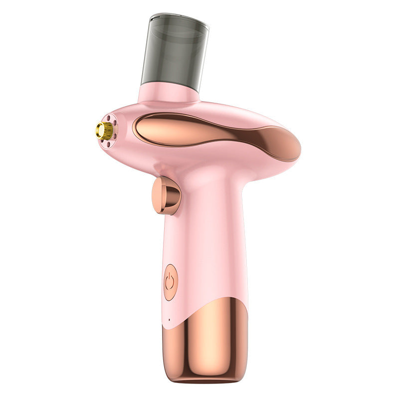 Portable Nano Facial Steamer & Oxygen Sprayer with Red/Blue Light Therapy pink