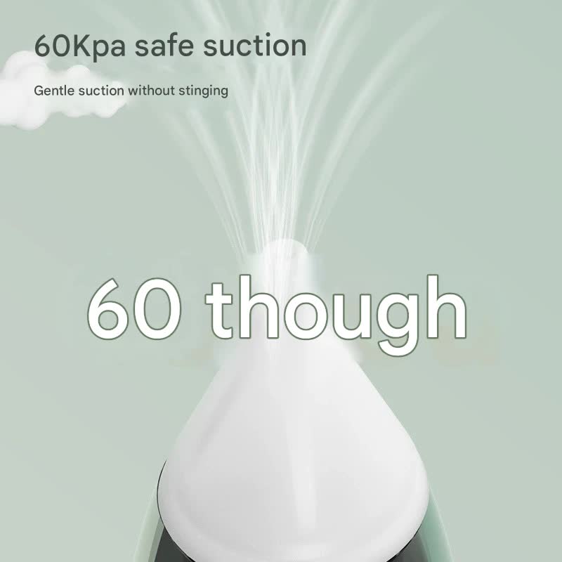 Electric Baby Nasal Aspirator - 5 Suction Levels, Anti-Reflux, USB Rechargeable green