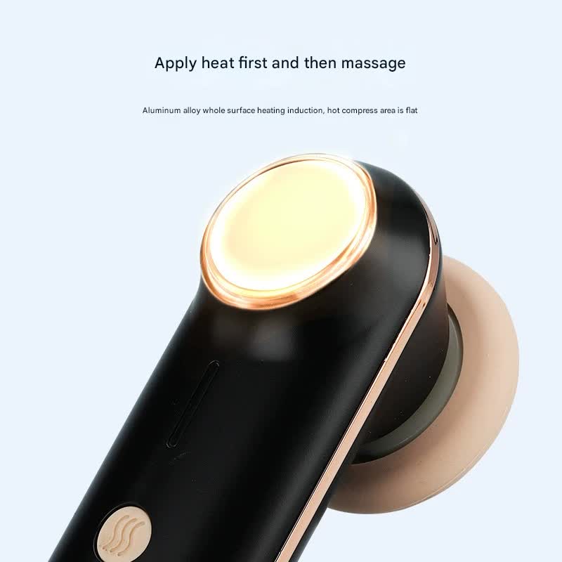 Mini Facial & Head Massager with Heat Therapy - USB-C Rechargeable, 3 Modes Light purple