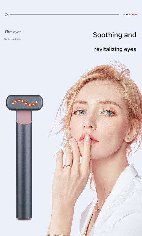 RF EMS Eye Beauty Device - 42C Constant Temperature, Microcurrent & Red Light Therapy for Eye Care Silver