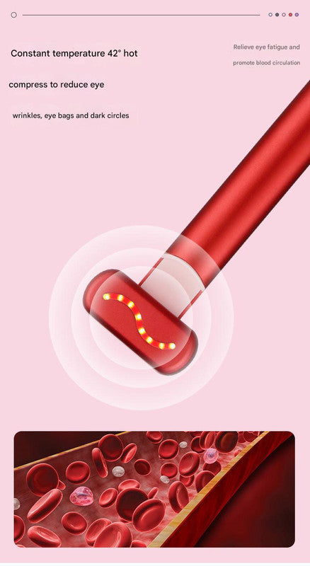RF EMS Eye Beauty Device - 42C Constant Temperature, Microcurrent & Red Light Therapy for Eye Care Silver