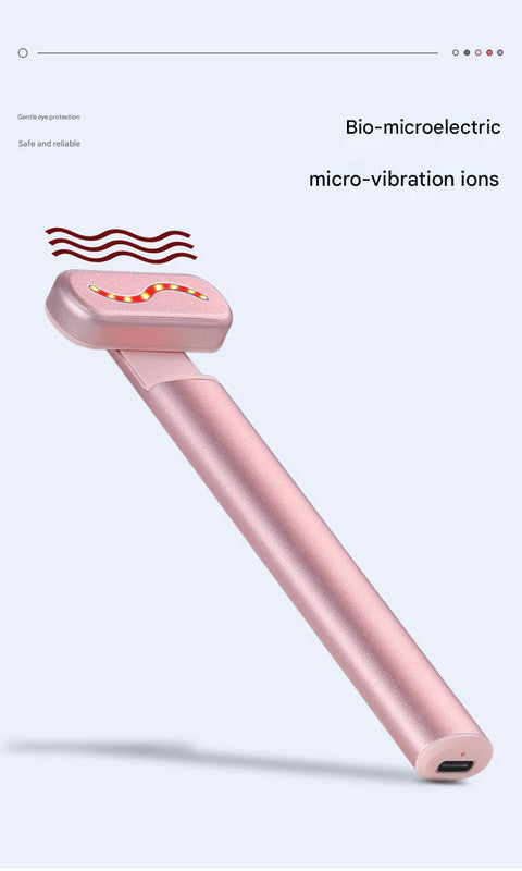 RF EMS Eye Beauty Device - 42C Constant Temperature, Microcurrent & Red Light Therapy for Eye Care Red