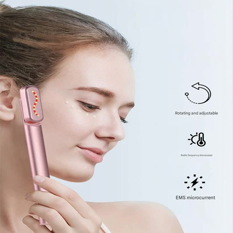 RF EMS Eye Beauty Device - 42C Constant Temperature, Microcurrent & Red Light Therapy for Eye Care Gray