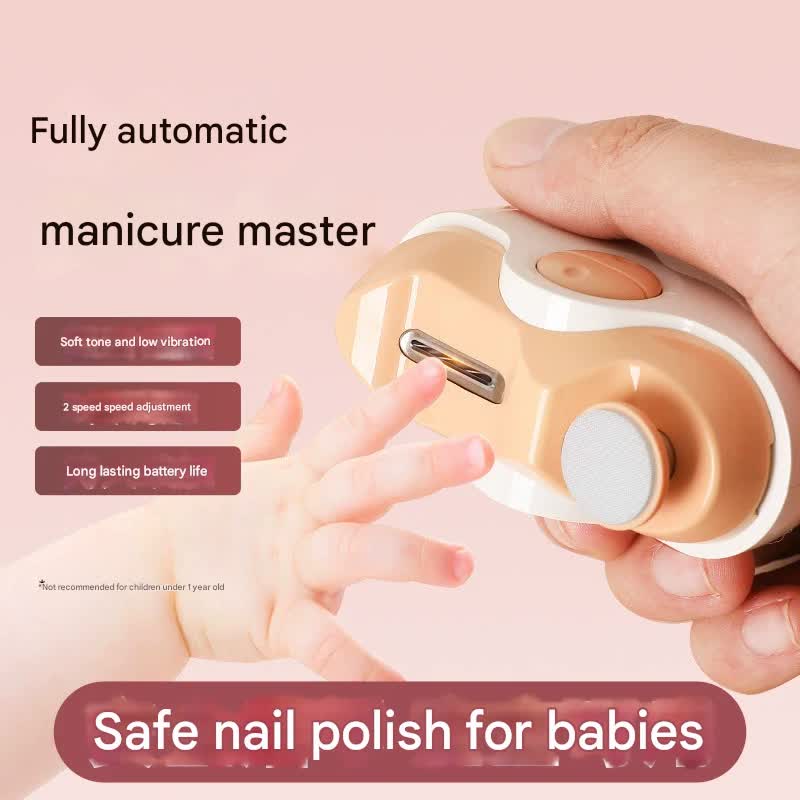 Yellow Electric Nail Clipper & Filer - 2 Speed, Low Noise, Safe for Babies 1yr+ & Adults