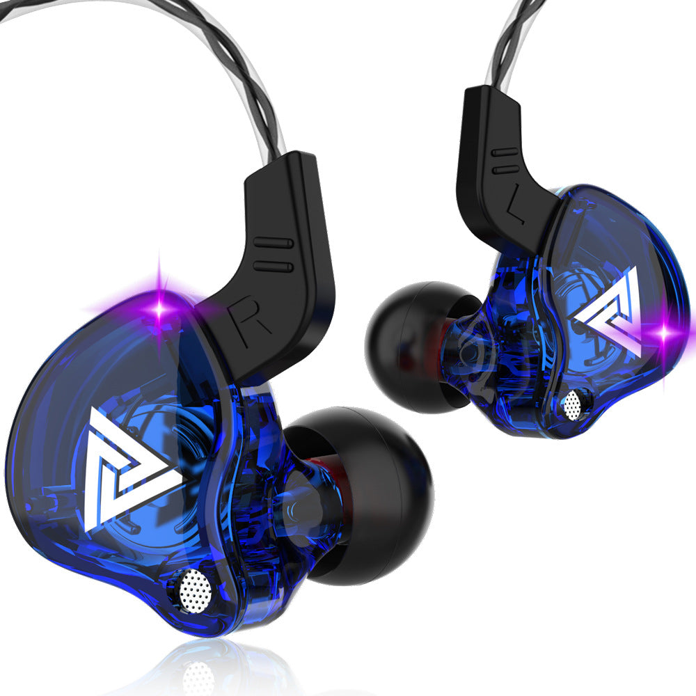 Hi-Res Audio In-Ear Monitor Earphones - Ergonomic Design, Dynamic Driver, with Mic & 3.5mm Jack blue
