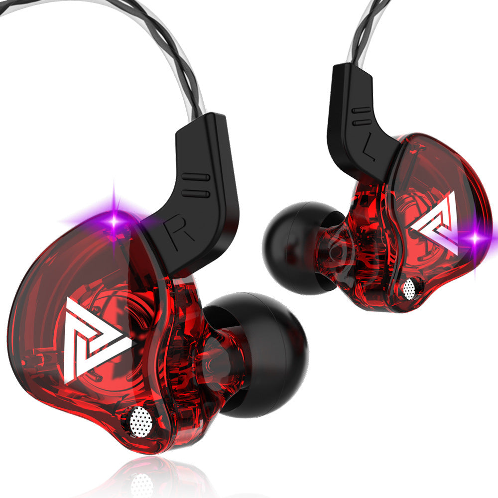Hi-Res Audio In-Ear Monitor Earphones - Ergonomic Design, Dynamic Driver, with Mic & 3.5mm Jack red