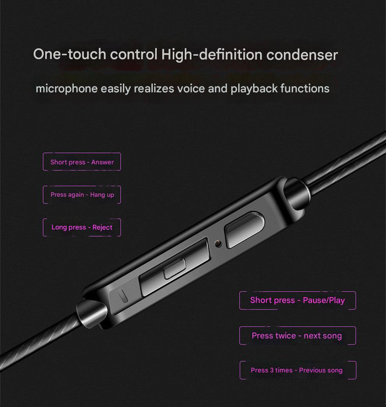 Hi-Res Audio In-Ear Monitor Earphones - Ergonomic Design, Dynamic Driver, with Mic & 3.5mm Jack red