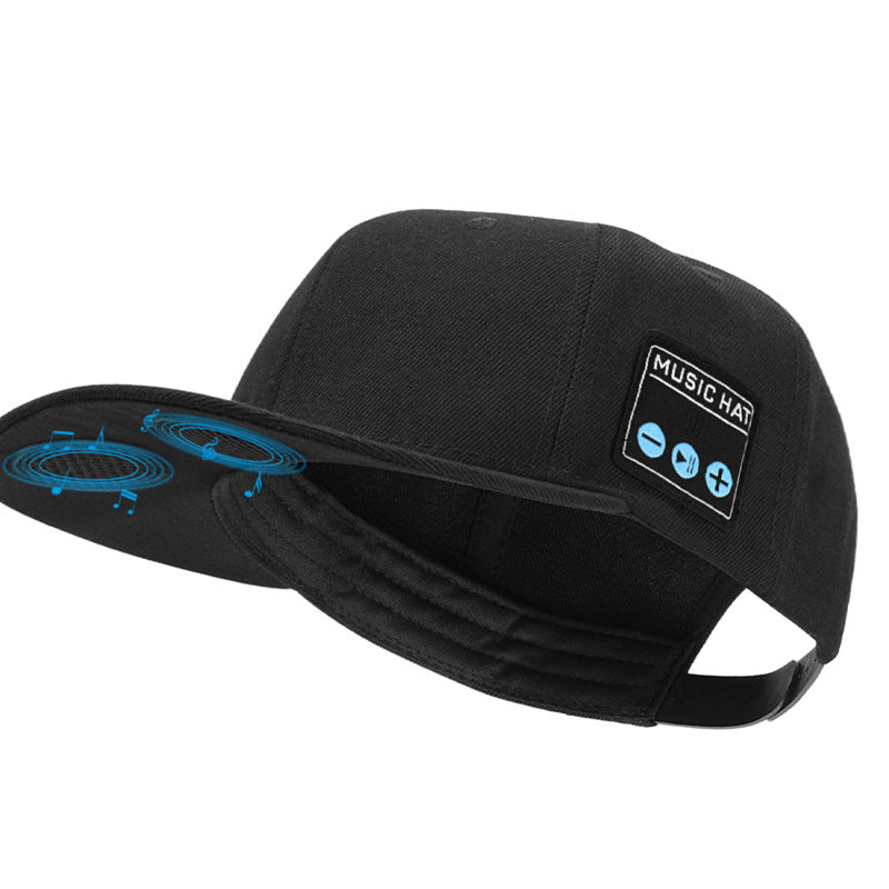 Wireless Bluetooth 5.0 Music Hat - Outdoor Speaker Cap with Mic, Sun Protection & Breathable Fabric black
