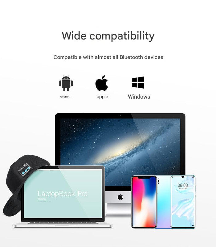 Wireless Bluetooth 5.0 Music Hat - Outdoor Speaker Cap with Mic, Sun Protection & Breathable Fabric Light gray